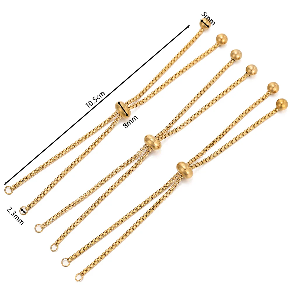 Stainless Steel Bracelet Extenders Adjustable Slider 3Pc - Image 15