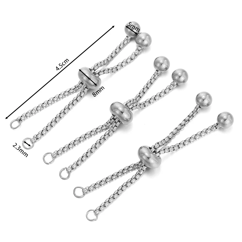 Stainless Steel Bracelet Extenders Adjustable Slider 3Pc - Image 16