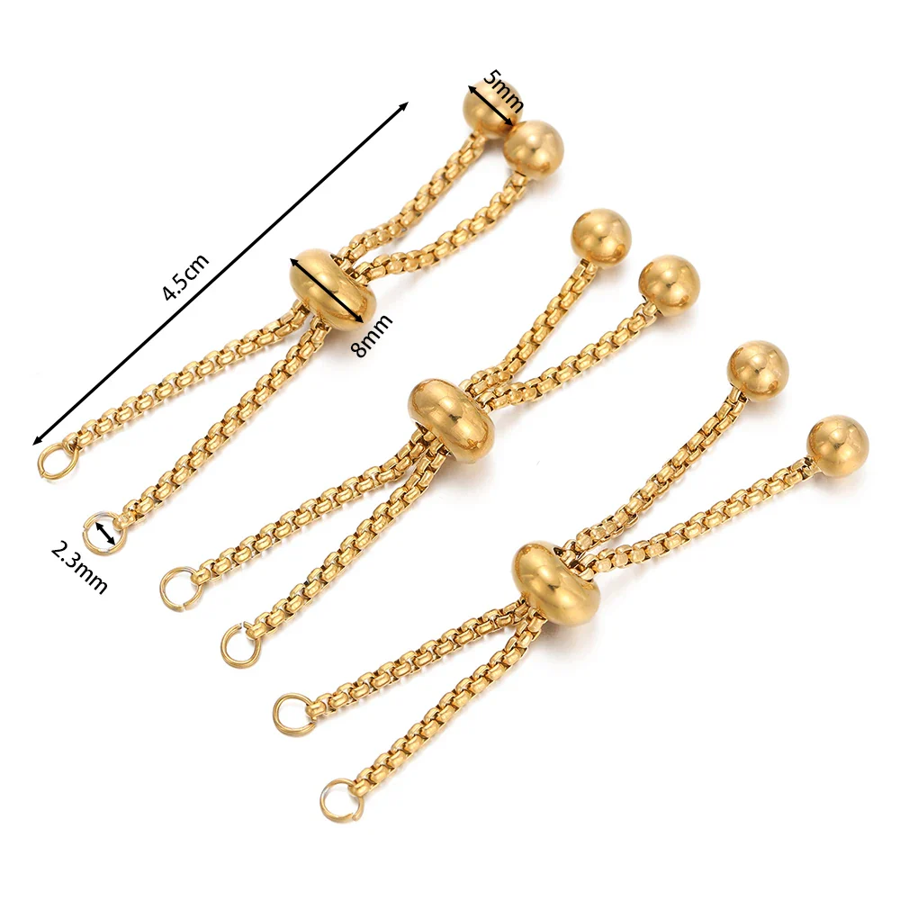 Stainless Steel Bracelet Extenders Adjustable Slider 3Pc - Image 18