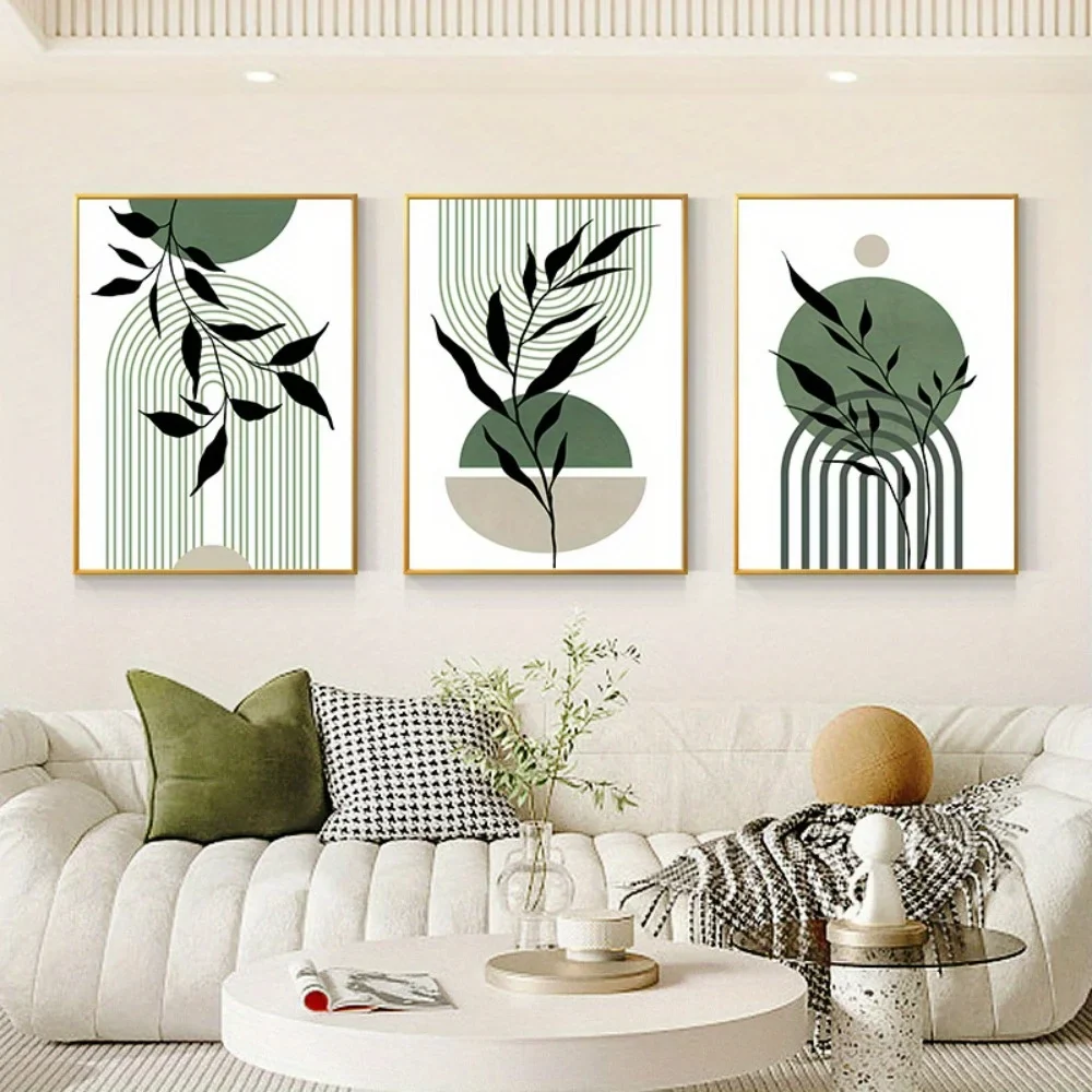 Sage Green Boho Wall Art Set 3Pc Mid Century Prints - Image 10