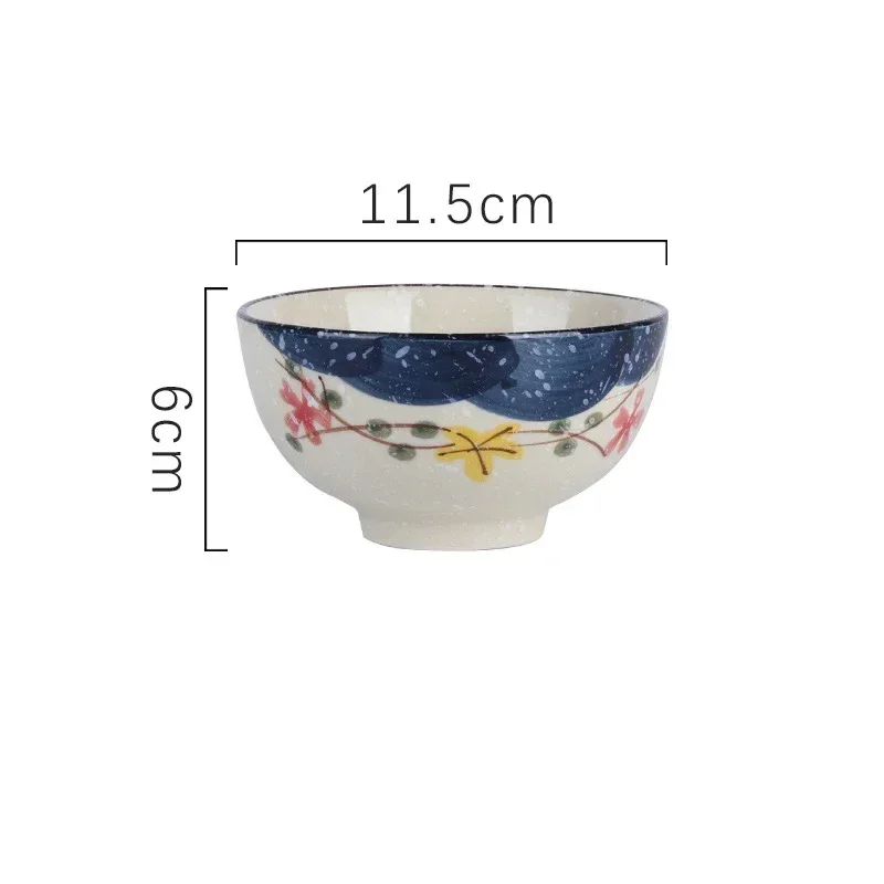 Ceramic 4.5 Inch Japanese Rice Bowl Retro Home Tableware - Image 15