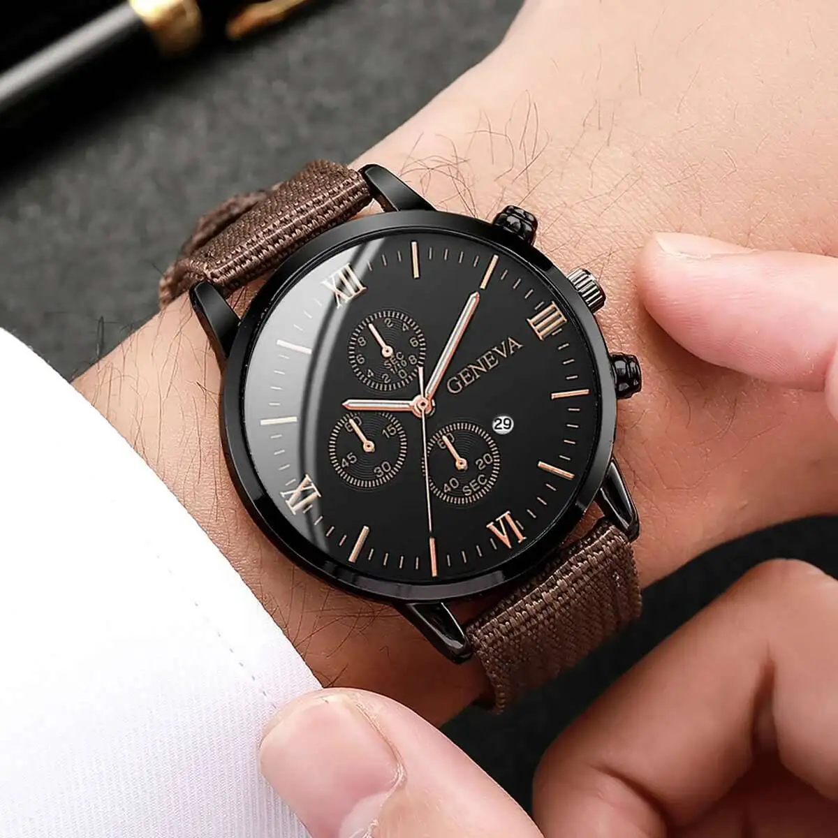 Quartz Watch And Bracelet Set Nylon Band Casual Gift - Image 14