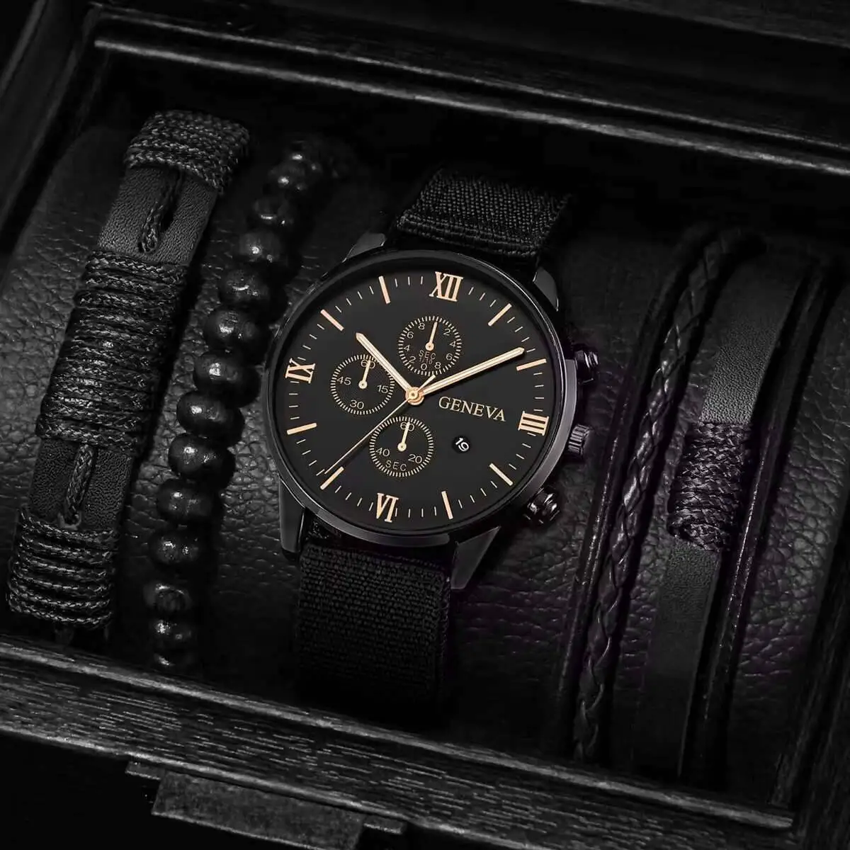 Quartz Watch And Bracelet Set Nylon Band Casual Gift - Image 19