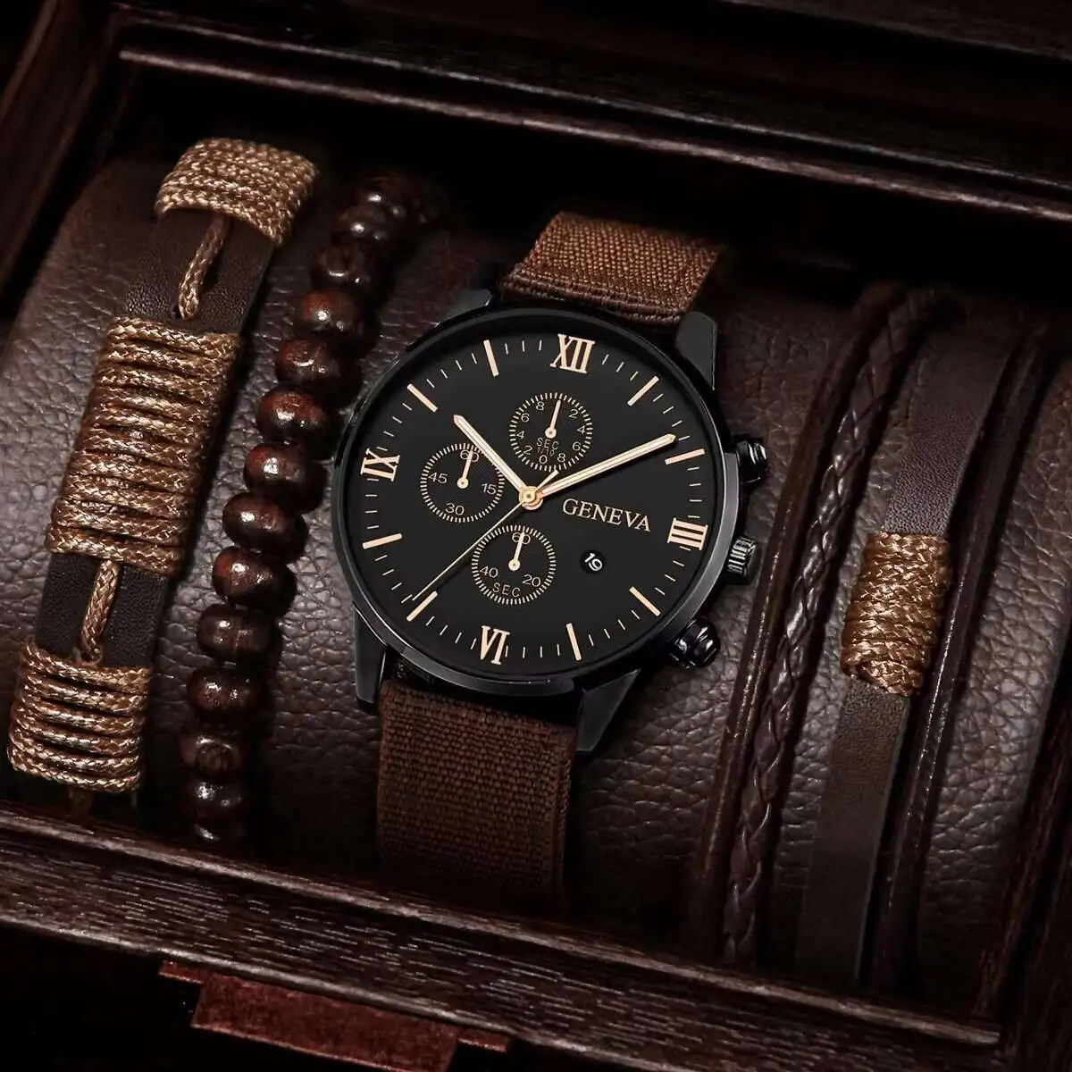 Quartz Watch And Bracelet Set Nylon Band Casual Gift - Image 20