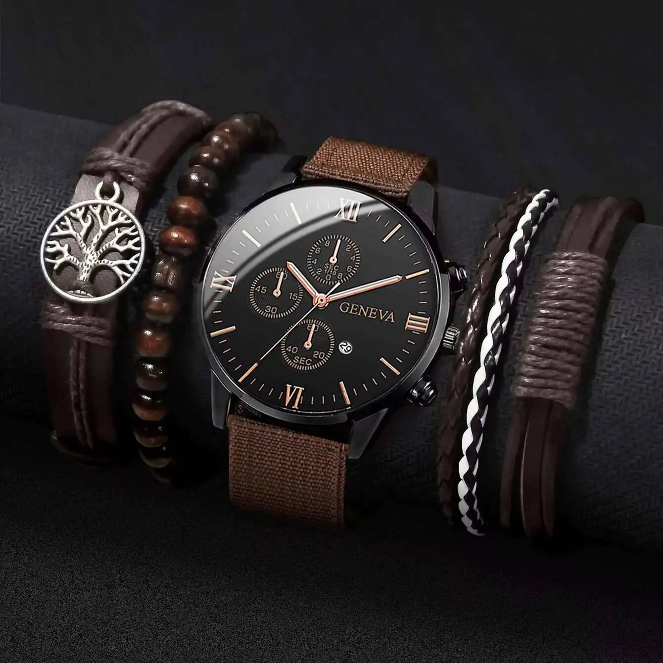 Quartz Watch And Bracelet Set Nylon Band Casual Gift - Image 21
