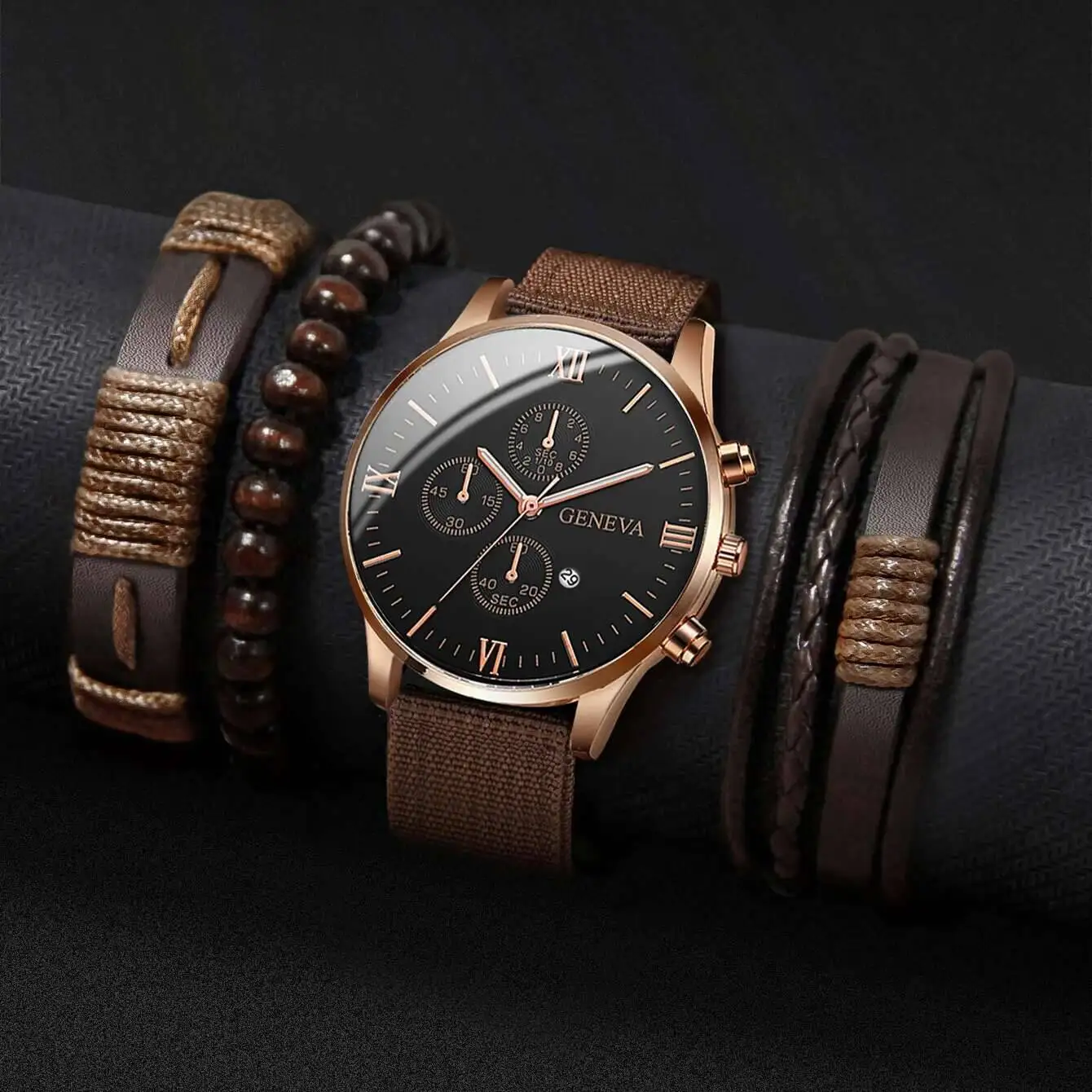 Quartz Watch And Bracelet Set Nylon Band Casual Gift - Image 7