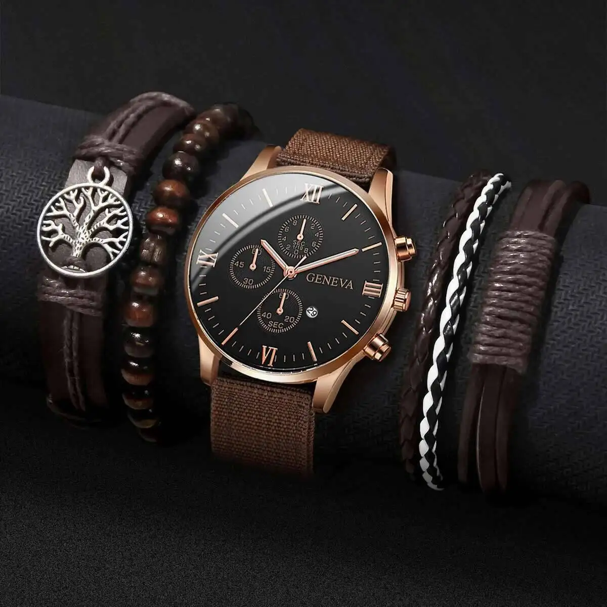 Quartz Watch And Bracelet Set Nylon Band Casual Gift - Image 8