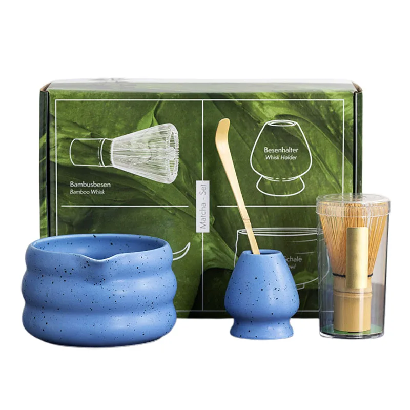 Matcha Set Porcelain Bowl Whisk Spoon Stand Gift Japanese - Image 5
