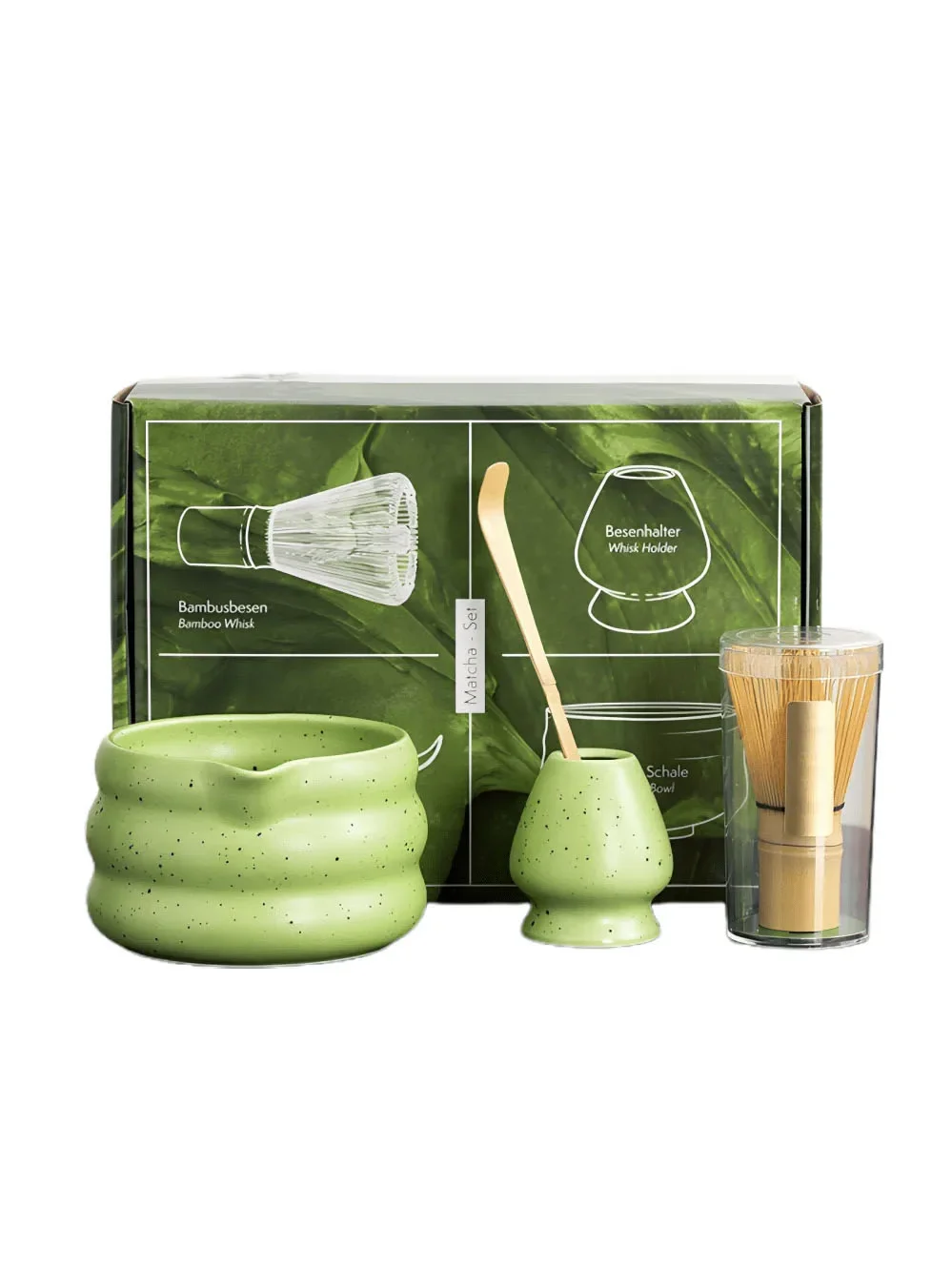 Matcha Set Porcelain Bowl Whisk Spoon Stand Gift Japanese - Image 7
