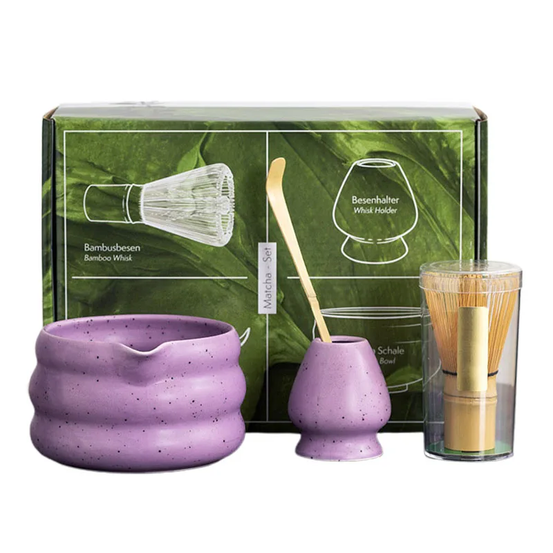 Matcha Set Porcelain Bowl Whisk Spoon Stand Gift Japanese - Image 8