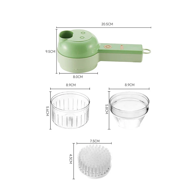 4In1 Electric Vegetable Cutter Set - Handheld Garlic Masher, Wireless Food Chopper, Meat Grinder, Easy Cleaning, Kitchen Tool - Image 5