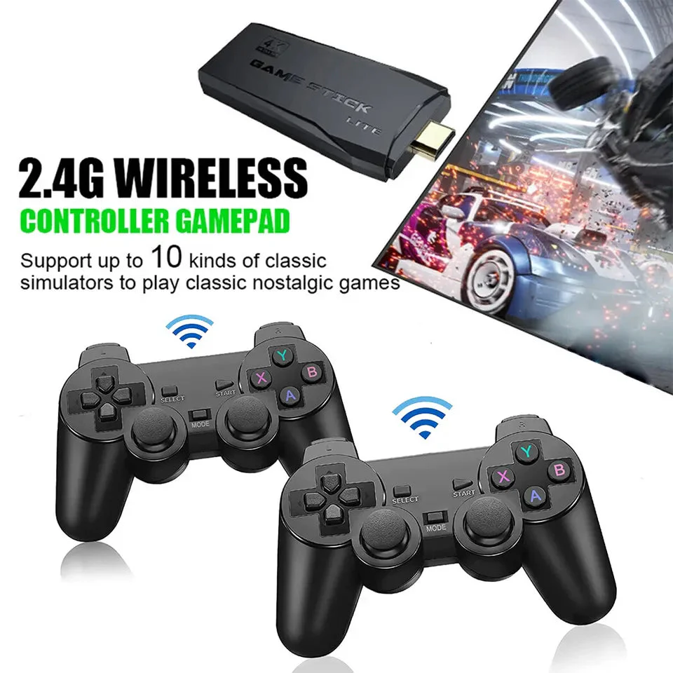 4K TV Game Stick 64GB Retro Gaming Console – TikTok Viral Fall 2025, 20,000+ Games, Includes 2 Wireless Controllers - Image 6
