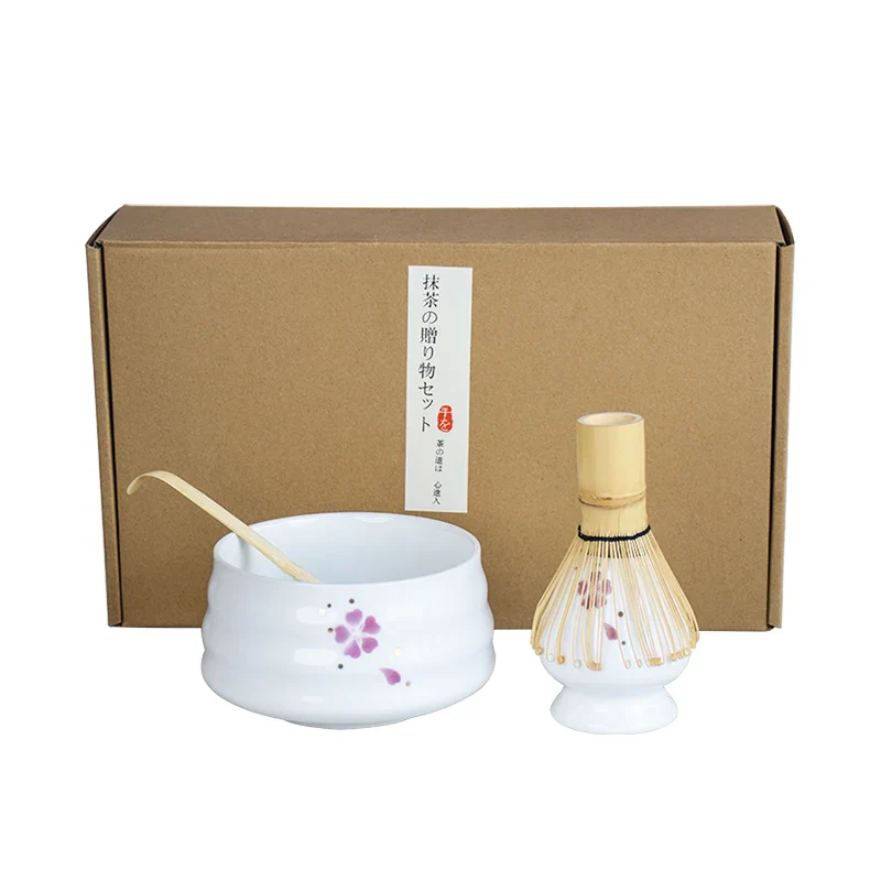 Matcha Tea Set Porcelain 4Pc Handmade Easy Clean Gift Kit - Image 3