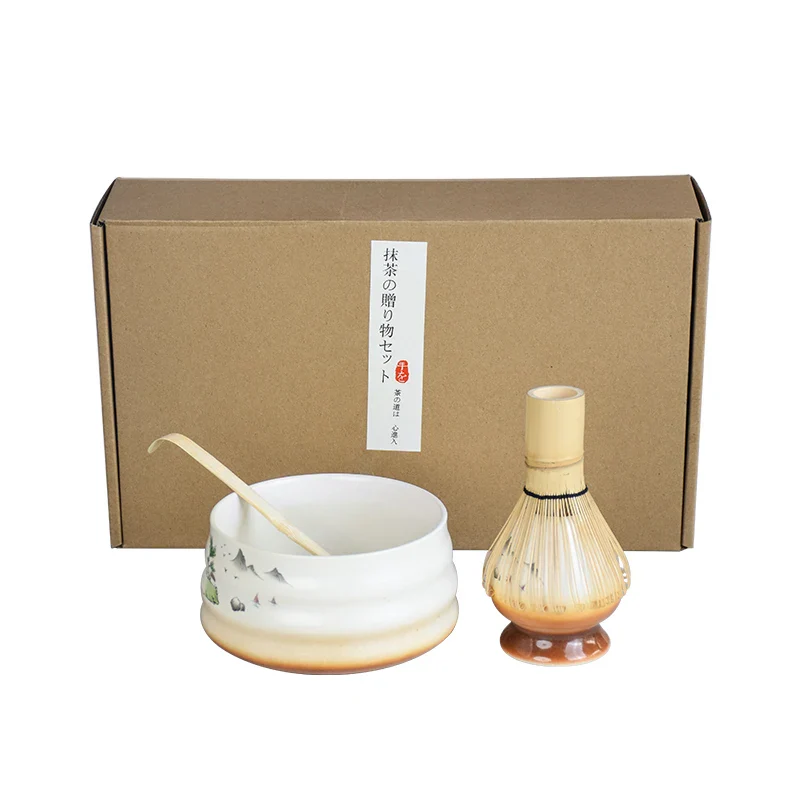 Matcha Tea Set Porcelain 4Pc Handmade Easy Clean Gift Kit - Image 9