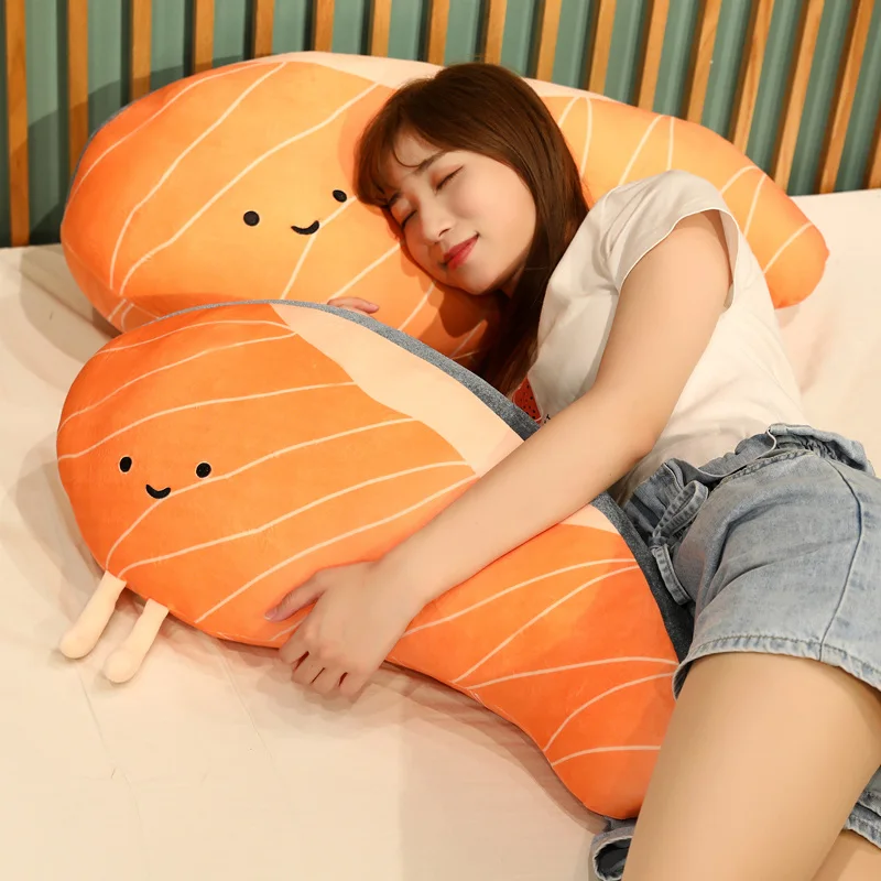 Salmon Plush Pillow Realistic Food Cushion Cozy Gift - Image 22