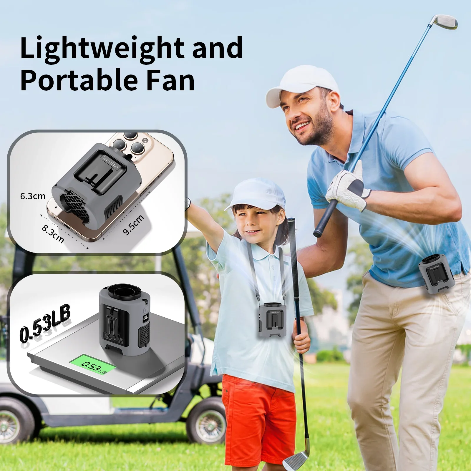 5000mAh Portable Waist Fan - 4 Speeds Neck Fan for Outdoor Travel - Image 4