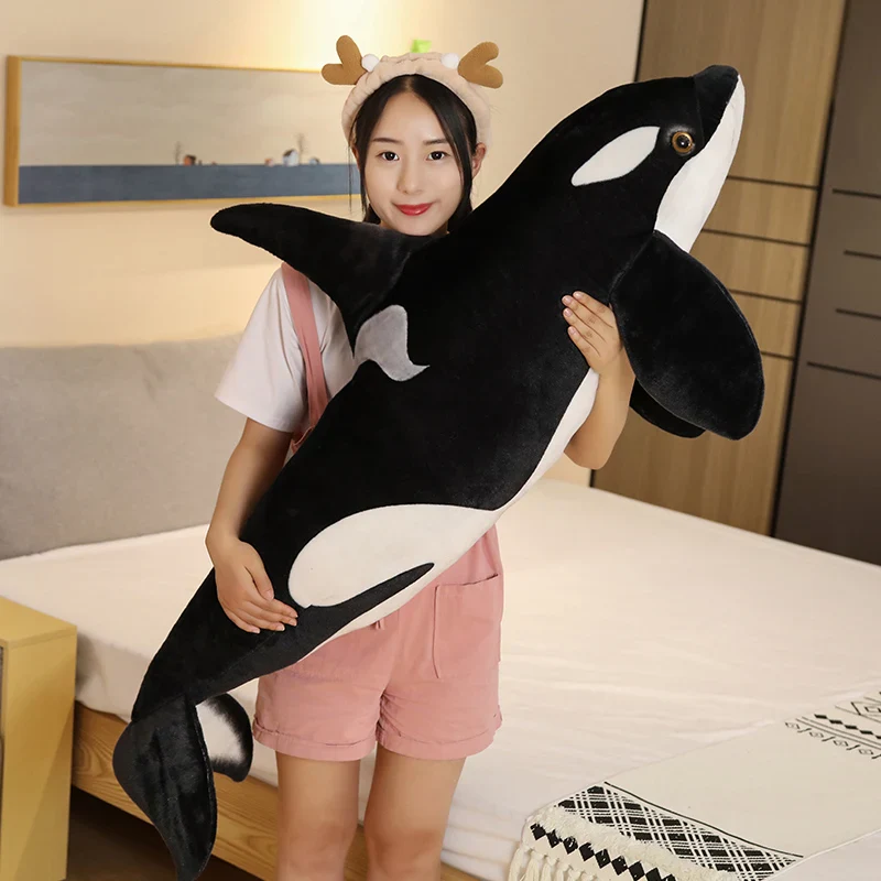Orca Plush Toy Lifelike Whale Soft Cuddly Bed Pillow
