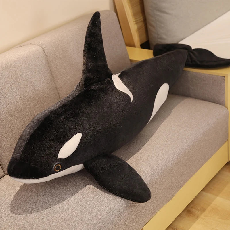 Orca Plush Toy Lifelike Whale Soft Cuddly Bed Pillow - Image 2