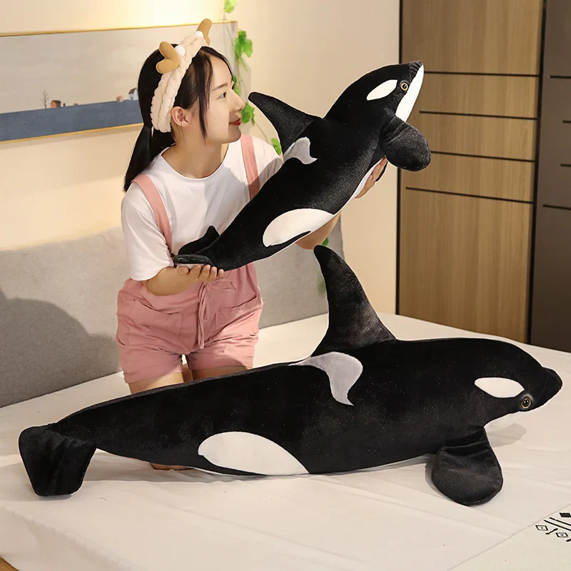 Orca Plush Toy Lifelike Whale Soft Cuddly Bed Pillow - Image 4
