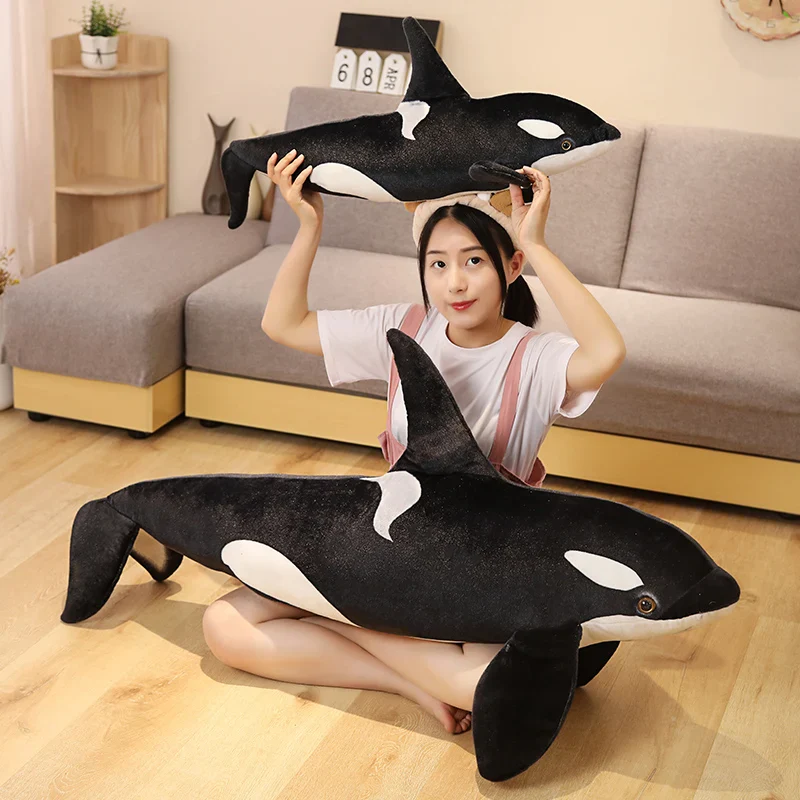 Orca Plush Toy Lifelike Whale Soft Cuddly Bed Pillow - Image 5