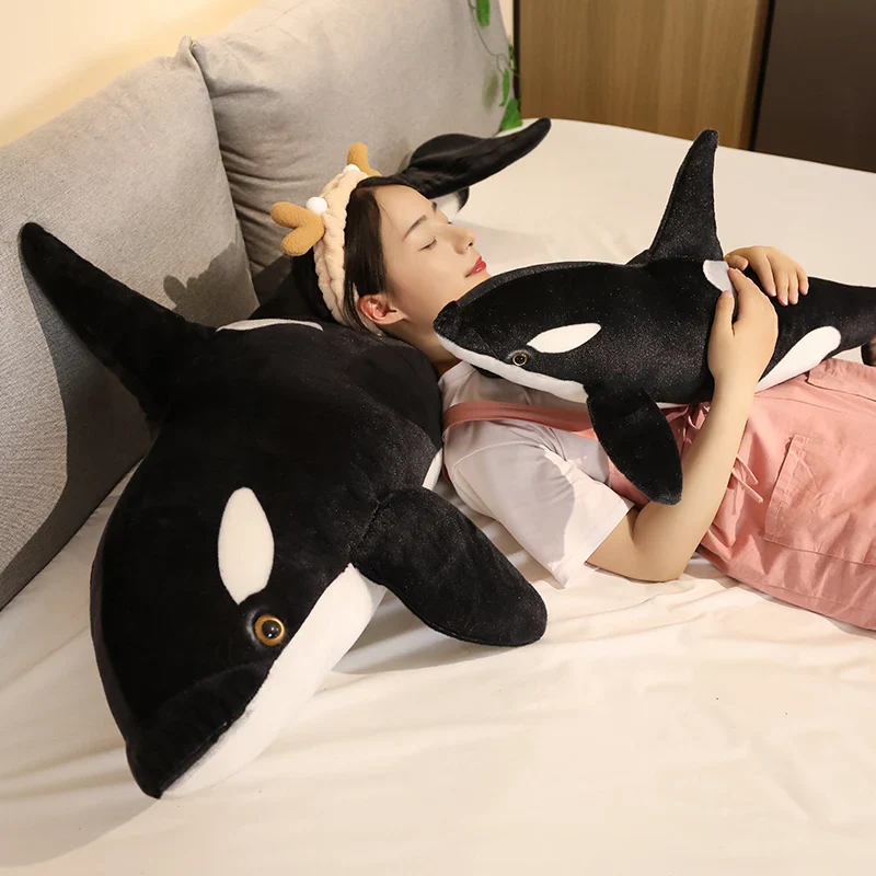 Orca Plush Toy Lifelike Whale Soft Cuddly Bed Pillow - Image 6
