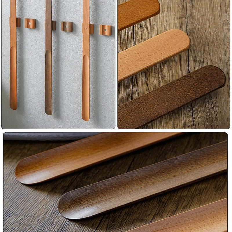 Shoehorn Wooden Magnetic 55cm Beech Long Handle Easy Wear - Image 8