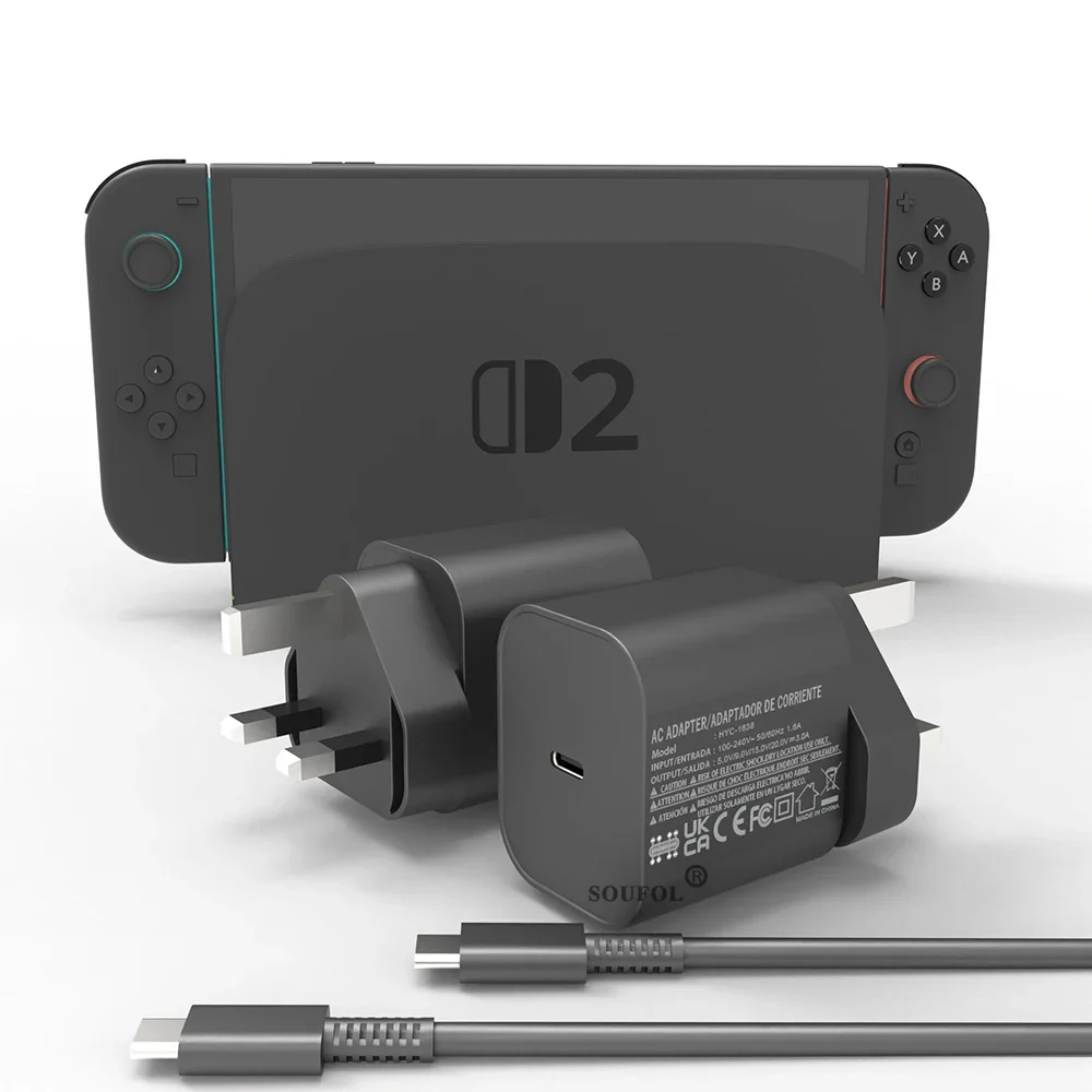 60W USB C Fast Charger Cube With EU US UK Plugs For Switch2 - Image 14