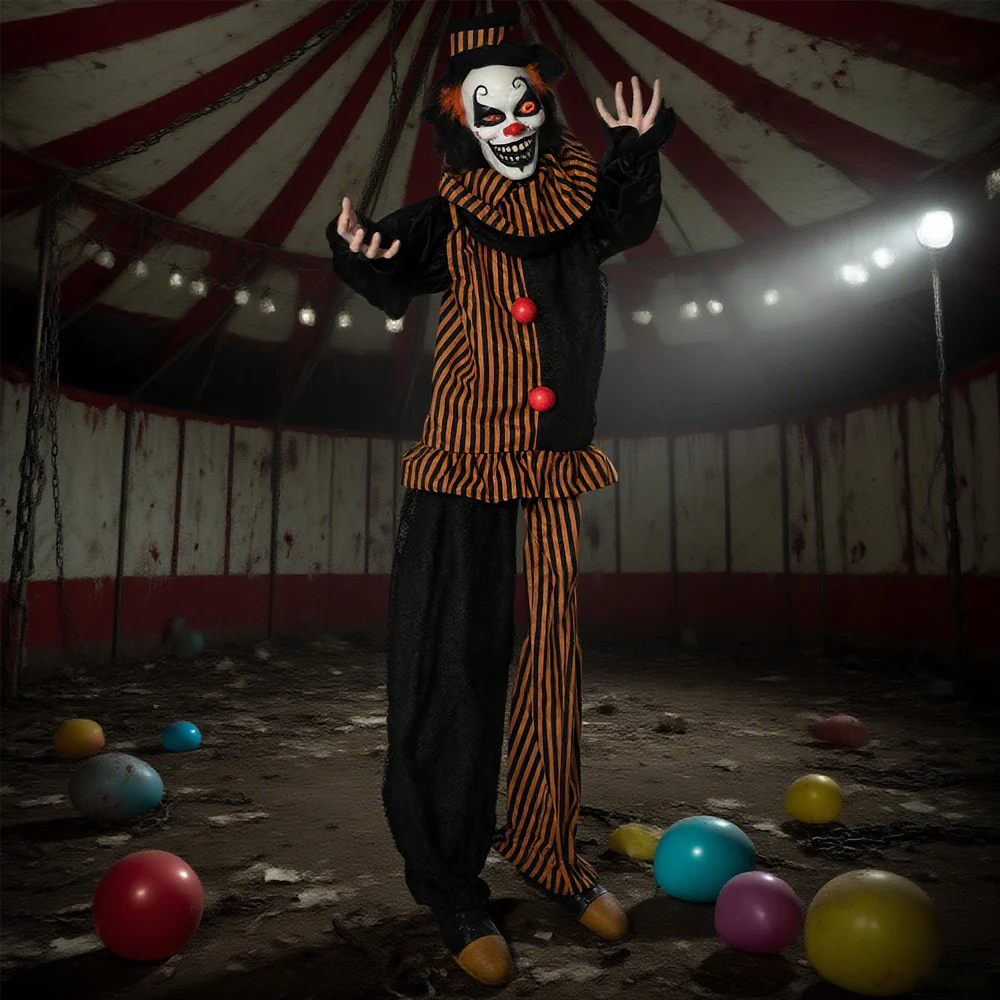 67 Inch Life Size Talking Clown Animatronic Halloween - Image 11