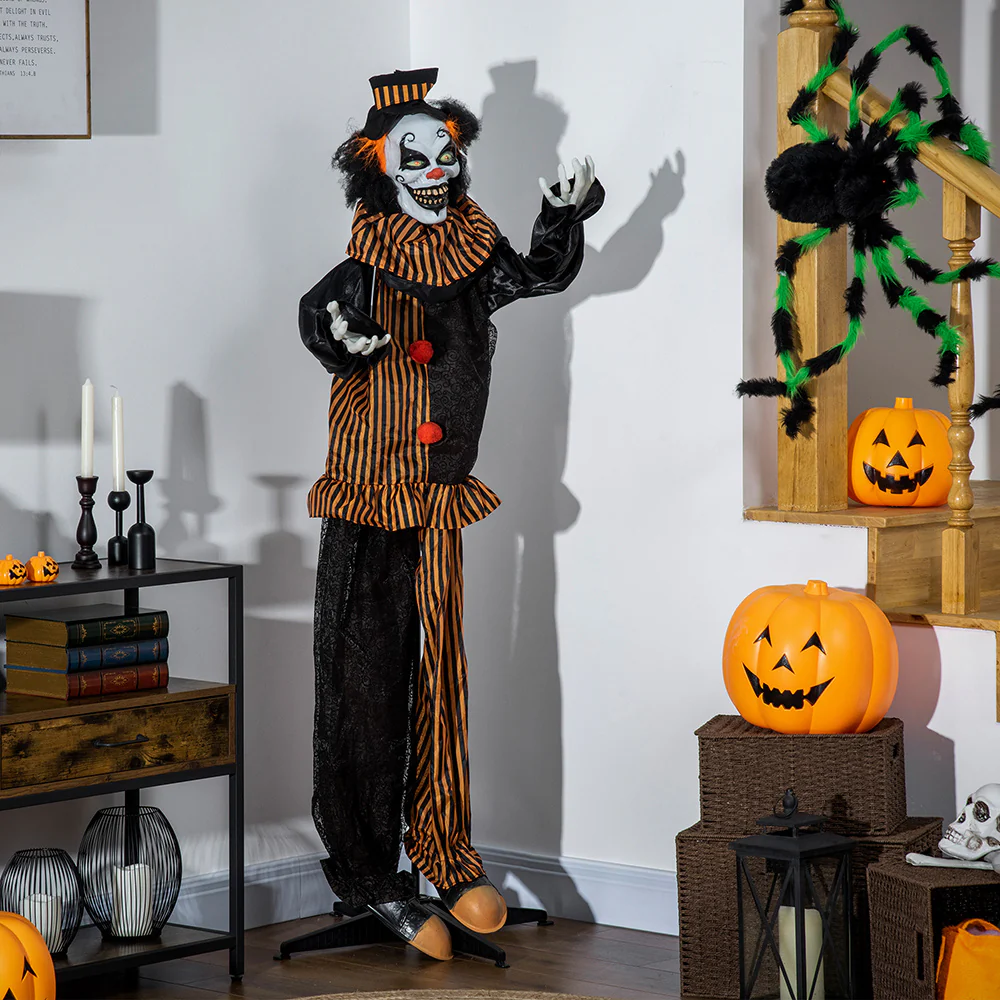 67 Inch Life Size Talking Clown Animatronic Halloween - Image 2