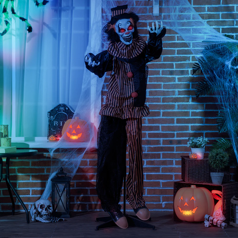 67 Inch Life Size Talking Clown Animatronic Halloween - Image 8