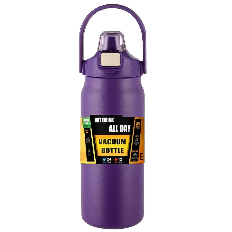 800ml Stainless Steel Thermos Mug - Portable Vacuum Flask for Hot & Cold Drinks, Outdoor Sports Water Bottle with Straw - Image 7