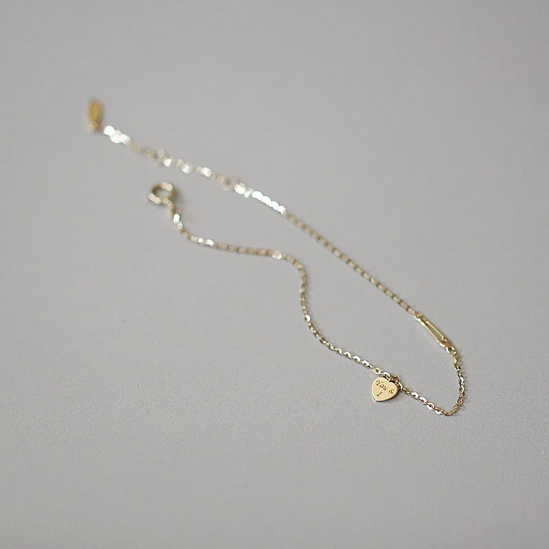 Gold Heart Bracelet 14K Plated 925 Silver Valentine's Gift - Image 5