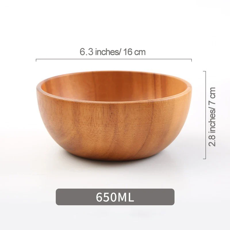 Acacia Wooden Bowl Japanese Style Salad Bowl Ramadan - Image 18