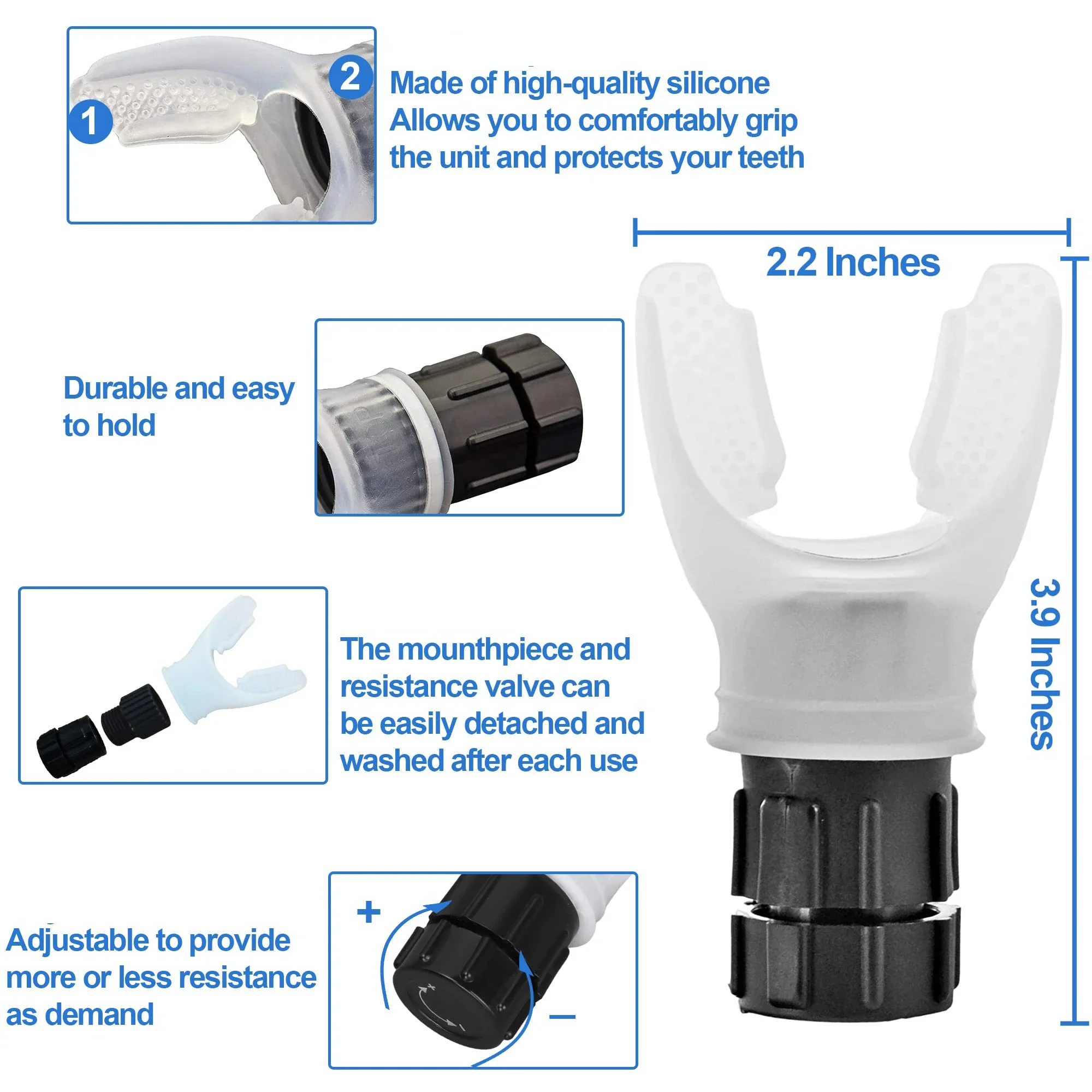 Adjustable Breathing Trainer - Fitness Equipment for Lung Capacity Improvement & Endurance - Image 6