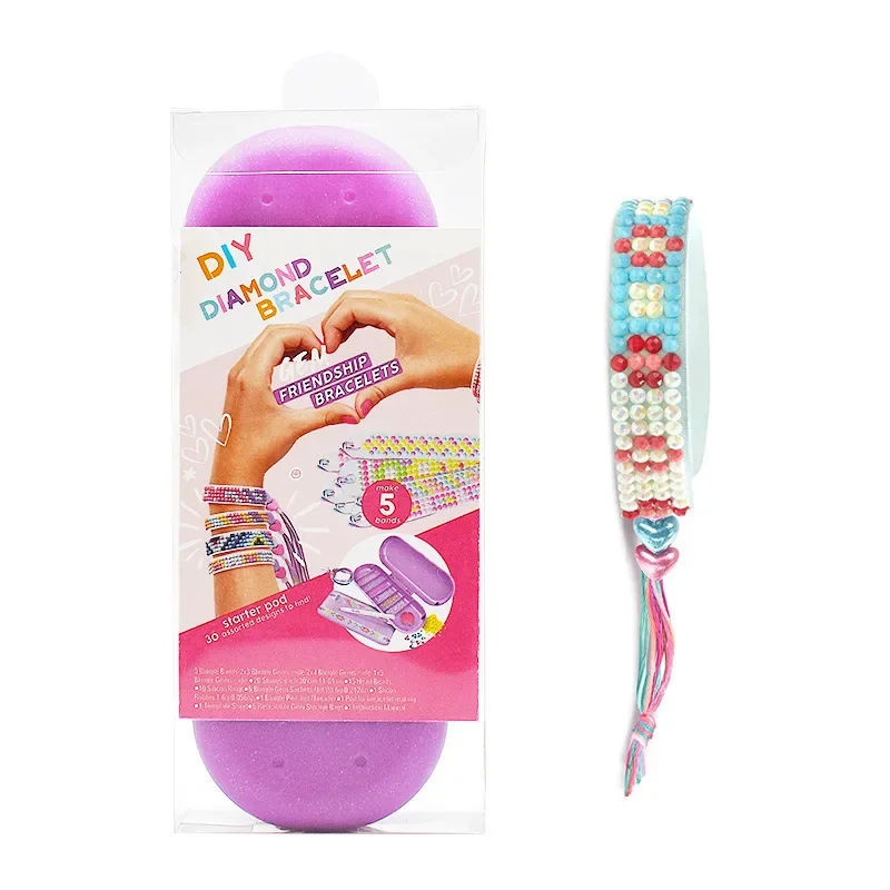 Adjustable DIY Diamond Painting Bracelet for Kids & Adults - Creative Jewelry Craft with Embroidery Art - Image 4
