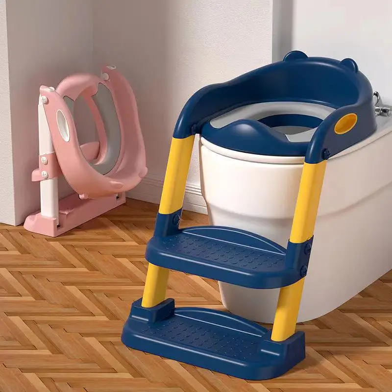 Adjustable Folding Toilet Ladder for Kids - Step Stool, Soft Cushions, Fits Standard Toilets - Image 2
