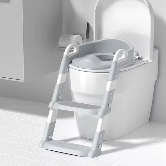Adjustable Folding Toilet Ladder for Kids - Step Stool, Soft Cushions, Fits Standard Toilets - Image 6