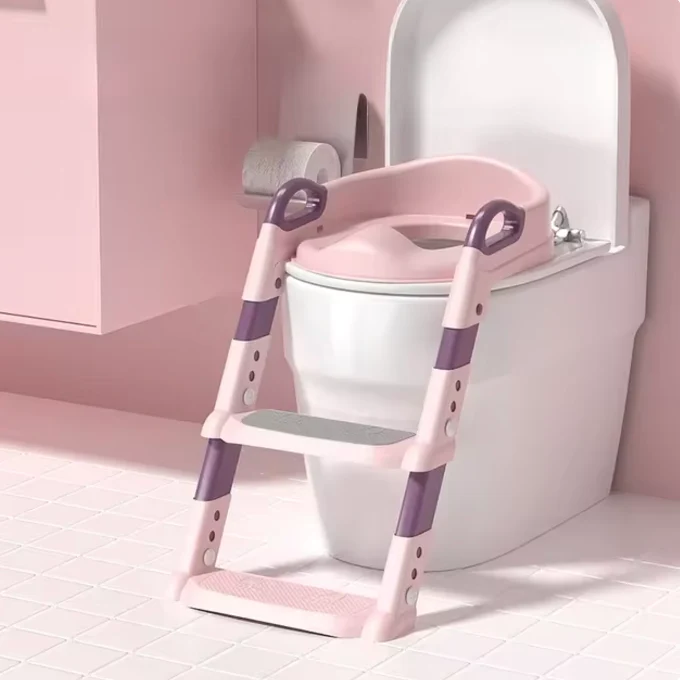 Adjustable Folding Toilet Ladder for Kids - Step Stool, Soft Cushions, Fits Standard Toilets - Image 7