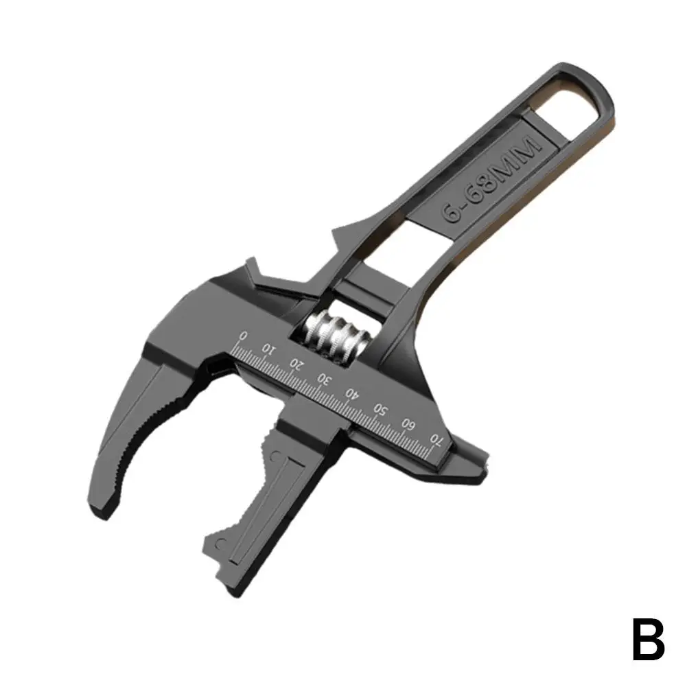 Adjustable Pipe Wrench & Nut Key - 6-68mm Home Tools for Bathroom Repair, Multi-functional Spanner - Image 7