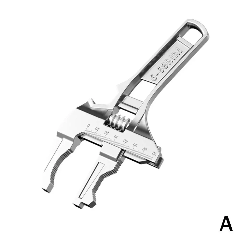 Adjustable Pipe Wrench & Nut Key - 6-68mm Home Tools for Bathroom Repair, Multi-functional Spanner - Image 8