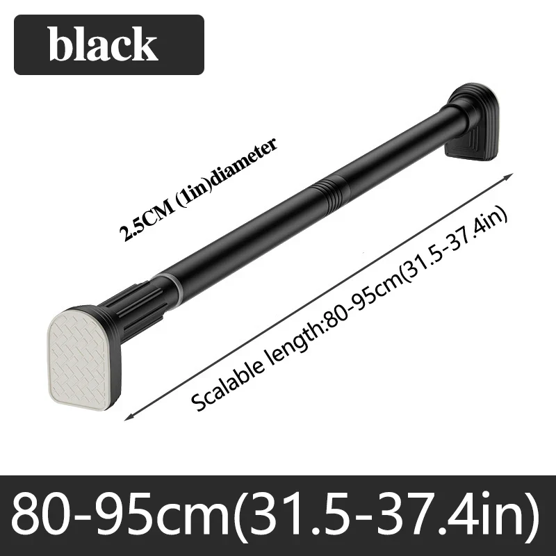 Adjustable Stainless Steel Shower Curtain Rod - Home Organizers Clothes Drying Rack, No-Drill Telescopic Pole for Bathroom - Image 4