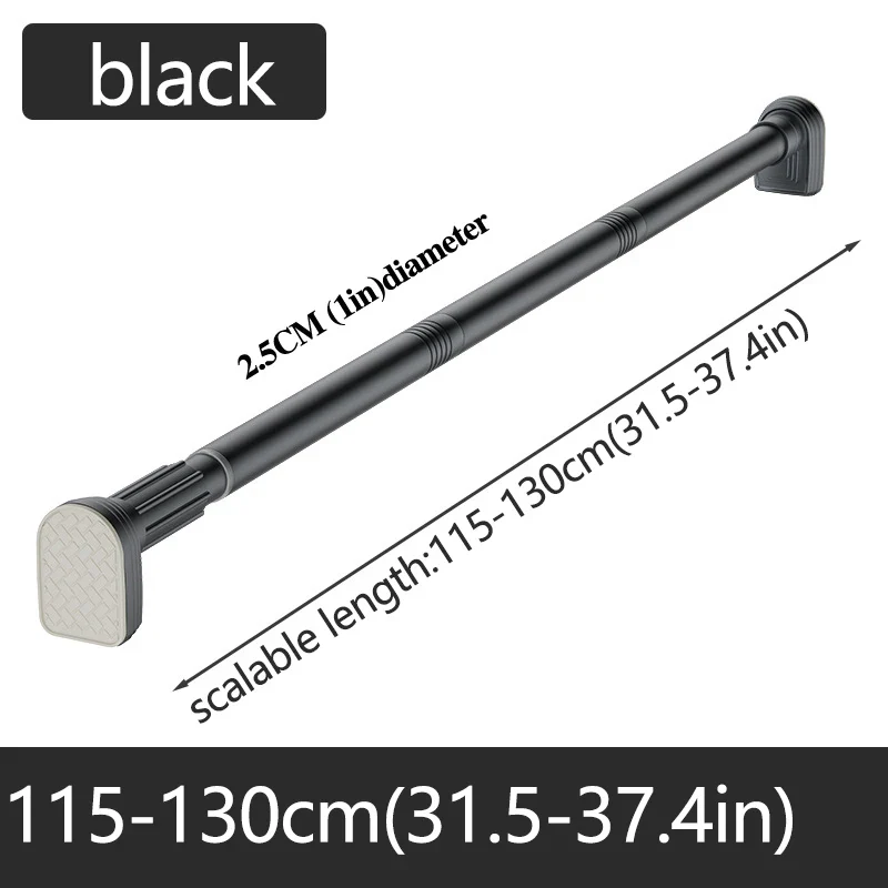 Adjustable Stainless Steel Shower Curtain Rod - Home Organizers Clothes Drying Rack, No-Drill Telescopic Pole for Bathroom - Image 5