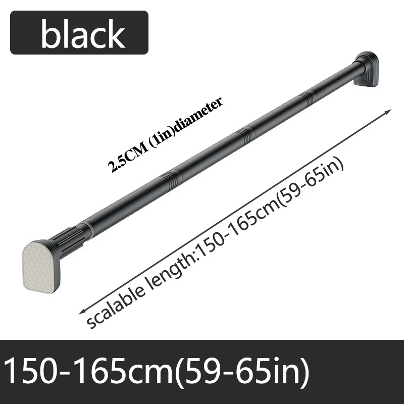 Adjustable Stainless Steel Shower Curtain Rod - Home Organizers Clothes Drying Rack, No-Drill Telescopic Pole for Bathroom - Image 6