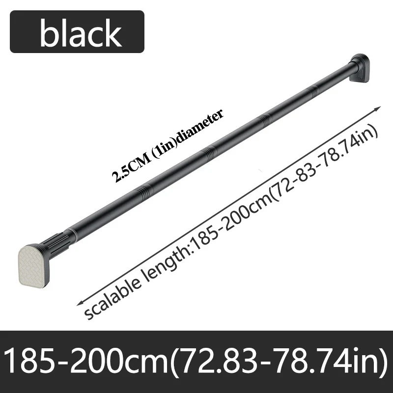 Adjustable Stainless Steel Shower Curtain Rod - Home Organizers Clothes Drying Rack, No-Drill Telescopic Pole for Bathroom - Image 7