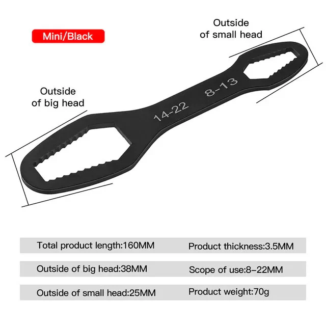 Adjustable Torx Wrench Tool Set - 8-22mm Double-Head Spanner for Home Tools and Repairs - Image 7