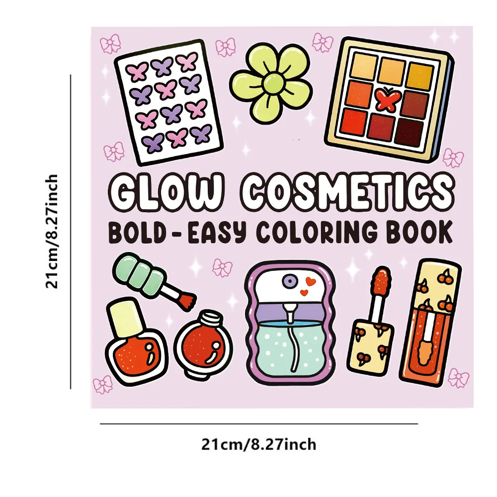 Adult Coloring Book Cosmetics Themed Bold Easy Patterns Fall 2025 Gift Idea - Image 2