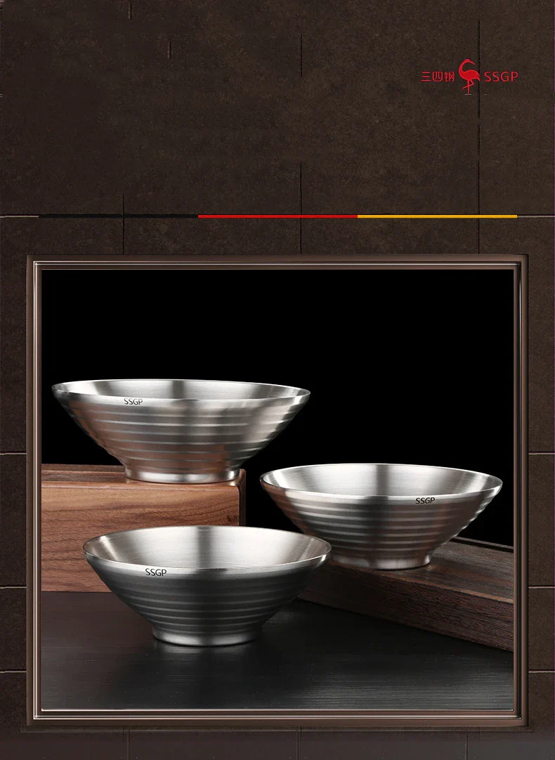 Stainless Steel Ramen Bowl 1.4L Insulating Christmas Gift - Image 17