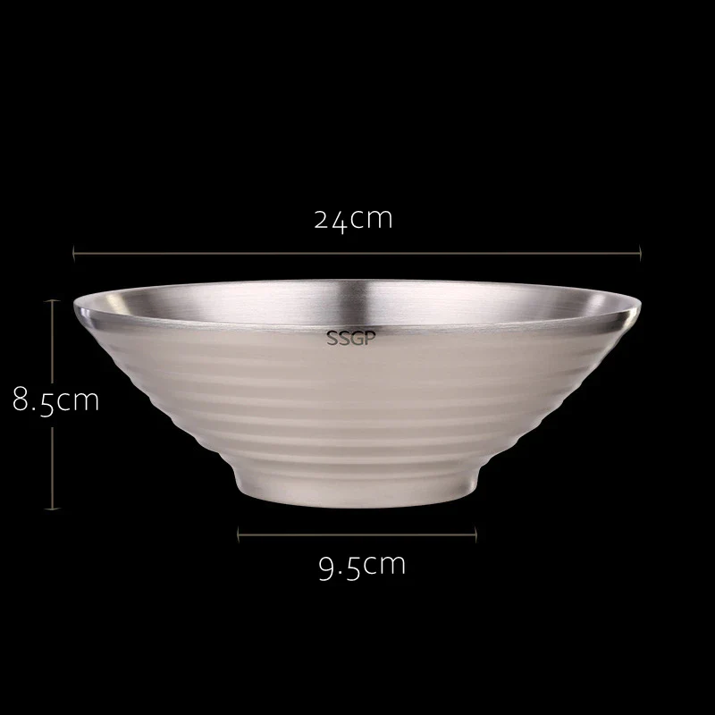 Stainless Steel Ramen Bowl 1.4L Insulating Christmas Gift - Image 20
