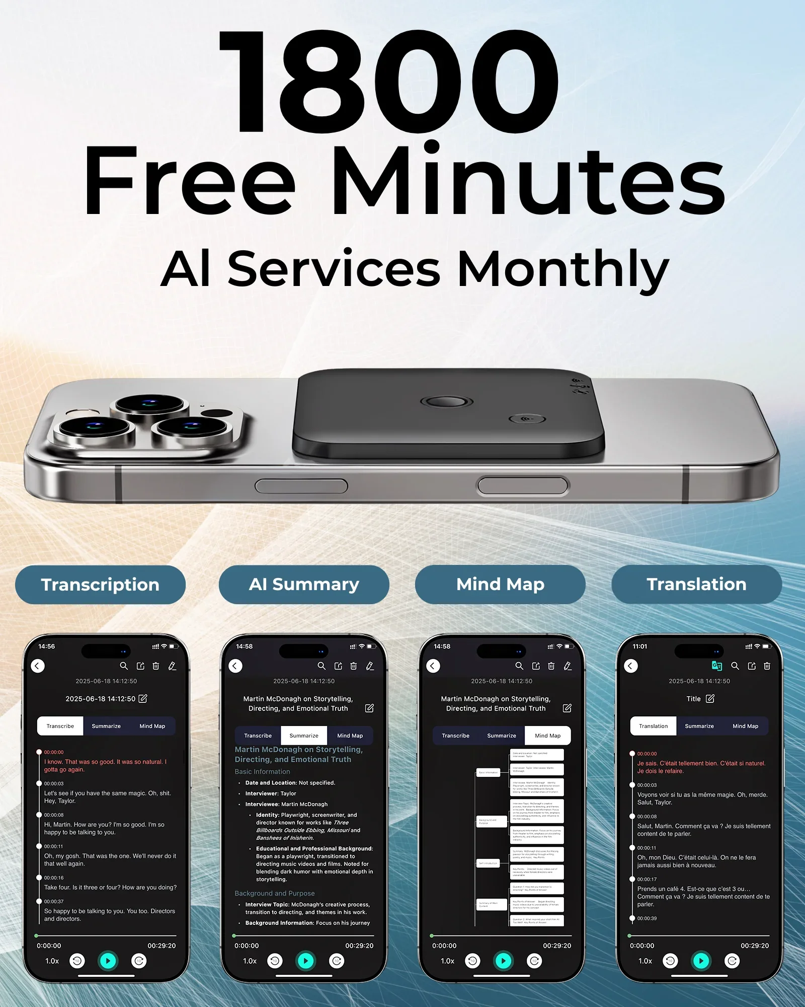 AI Voice Recorder 64GB With Transcription And Translation - Image 2