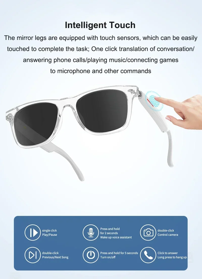 Smart Translation Glasses Bluetooth Call Voice Assistant - Image 10
